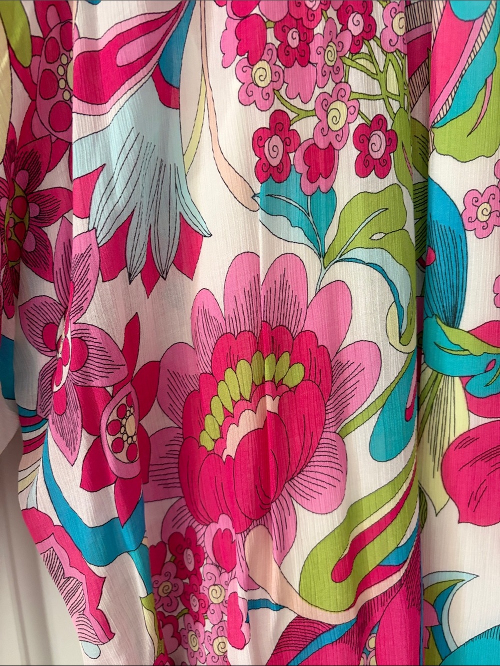 Trina Turk Vibrant Floral Dress- Pink Teal Lime - Picture 2 of 5
